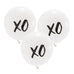 17" LARGE WHITE ROUND WEDDING BALLOONS - "XO" (3/pkg) - AyaZay Wedding Shoppe