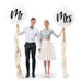 36" JUMBO WHITE ROUND WEDDING BALLOON - "MR" or "MRS"