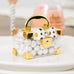 MINI TRAVEL SUITCASE FAVOUR BOX - GOLD (2/pkg)