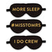 PERSONALIZED SATIN SLEEP MASK WITH METALLIC PRINT - BLACK