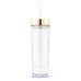 PLASTIC DRINK TUMBLER - GOLD