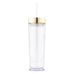 PLASTIC DRINK TUMBLER - GOLD