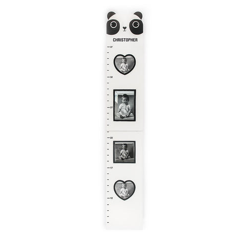 PERSONALIZED PANDA BEAR CHILDREN'S GROWTH CHART & FRAME