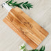 PERSONALIZED WOODEN CUTTING & SERVING BOARD WITH WHITE HANDLE  - SIGNATURE SCRIPT