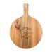 PERSONALIZED ROUND CUTTING & SERVING BOARD WITH HANDLE - SIGNATURE SCRIPT