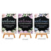 CUSTOM WEDDING CHALKBOARD SIGN - WELCOME FLORAL