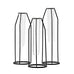 GEOMETRIC TIERED TEST TUBE FLOWER VASES - Set of 3