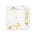 SMALL SQUARE DISPOSABLE PAPER PARTY PLATES - GEO MARBLE (8/pkg)