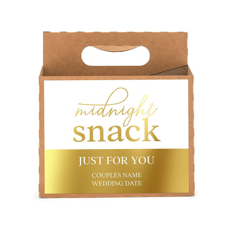 PERSONALIZED KRAFT CARDBOARD SNACK CADDY - MIDNIGHT SNACK