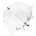 LARGE CLEAR PLASTIC BUBBLE WEDDING UMBRELLA - LOVE IS THE AIR