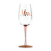 ROSE GOLD STEMMED 18 Oz. WINE GLASS - MRS