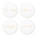 ROUND PAPER DRINK COASTERS - MR. & MRS. COLLECTION (set of 12)