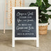 FRAMED RECTANGULAR CHALKBOARD EASEL SIGN - WHITE