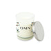 PERSONALIZED GLASS JAR GIFT CANDLE WITH LID - VINTAGE FLORAL MONOGRAM