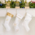 CUSTOM EMBROIDERED PLUSH SEQUINED CUFF CHRISTMAS STOCKING - INITIAL