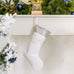 CUSTOM EMBROIDERED PLUSH SEQUINED CUFF CHRISTMAS STOCKING - INITIAL
