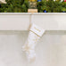 CUSTOM EMBROIDERED PLUSH CHRISTMAS STOCKING - FALLING SNOWFLAKES