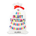 LARGE PERSONALIZED DRAWSTRING SANTA SACK FOR GIFTS -  MERRY CHRISTMAS