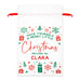 LARGE PERSONALIZED DRAWSTRING SANTA SACK FOR GIFTS -  MERRY LITTLE.CHRISTMAS