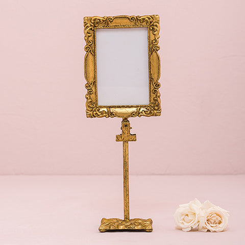 RECTANGULAR BAROQUE STANDING FRAME - GOLD - AyaZay Wedding Shoppe