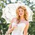 ANTIQUED BATTENBURG LACE PARASOL - 2 sizes - AyaZay Wedding Shoppe