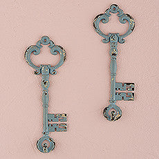 VINTAGE INSPIRED KEY HOOK WITH DISTRESSED FINISH (2/pkg) - AyaZay Wedding Shoppe