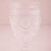 VINTAGE INSPIRED PRESSED GLASS GOBLET IN CLEAR