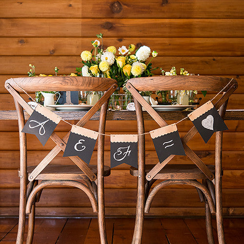 DECORATIVE KRAFT AND BLACK PAPER DIY BANNER - AyaZay Wedding Shoppe