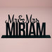 PERSONALIZED MR. AND MRS. BLACK ACRYLIC CAKE TOPPER - AyaZay Wedding Shoppe