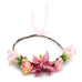 BRIDAL PARTY FLOWER CROWN WREATH - DUSTY PINK DAHLIA MEDLEY