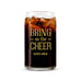 CAN SHAPED GLASS PERSONALIZED - BRING ON THE CHEER PRINTING - AyaZay Wedding Shoppe