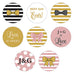 CELEBRATION SMALL ROUND STICKER ASSORTMENT SET (40/pkg) - AyaZay Wedding Shoppe