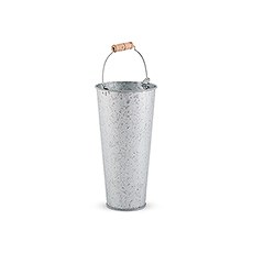 GALVANIZED FLOWER MARKET BUCKET WITH HANDLE - SMALL - AyaZay Wedding Shoppe