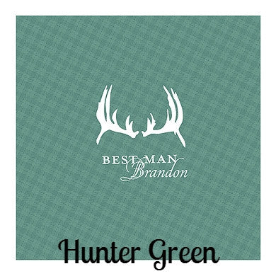 ANTLERS PLAID PERSONALIZED HANDKERCHEIF - AyaZay Wedding Shoppe