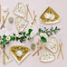 SMALL DIAMOND DISPOSABLE PAPER PARTY PLATES - GOLD (8/pkg)