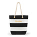 BLISS STRIPED TOTE - BLACK AND WHITE - AyaZay Wedding Shoppe