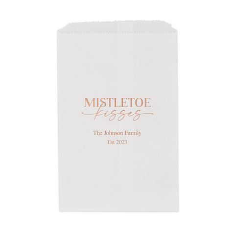 MISTLETOE KISSES FLAT POCKET STYLE GOODIE BAG