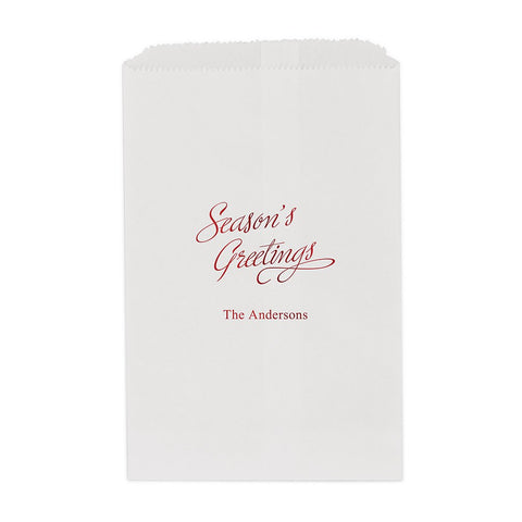 SEASON'S GREETINGS FLAT POCKET STYLE GOODIE BAG