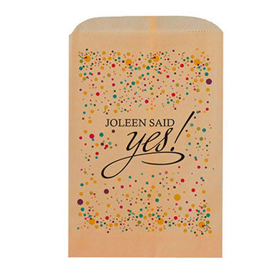 SHE SAID YES! PRINTED FLAT POCKET GOODIE BAG - AyaZay Wedding Shoppe