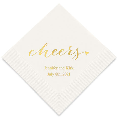 PERSONALIZED FOIL PRINTED PAPER NAPKINS - Cheers

(50/pkg)