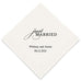 PERSONALIZED FOIL PRINTED PAPER NAPKINS - Just Married (50/pkg)