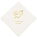 PERSONALIZED FOIL PRINTED PAPER NAPKINS - Me+You In Heart And Arrow

 (50/pkg)