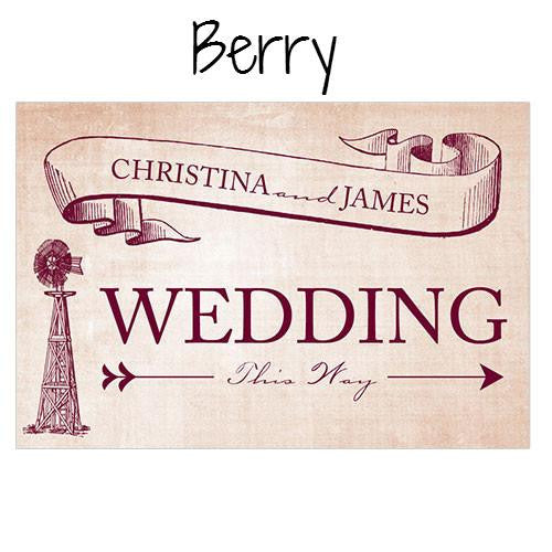 RUSTIC COUNTRY WEDDING DIRECTIONAL SIGN - AyaZay Wedding Shoppe