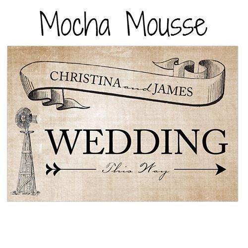 RUSTIC COUNTRY WEDDING DIRECTIONAL SIGN - AyaZay Wedding Shoppe