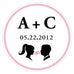 SWEET SILHOUETTES SMALL STICKER - AyaZay Wedding Shoppe