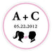 SWEET SILHOUETTES SMALL STICKER - AyaZay Wedding Shoppe