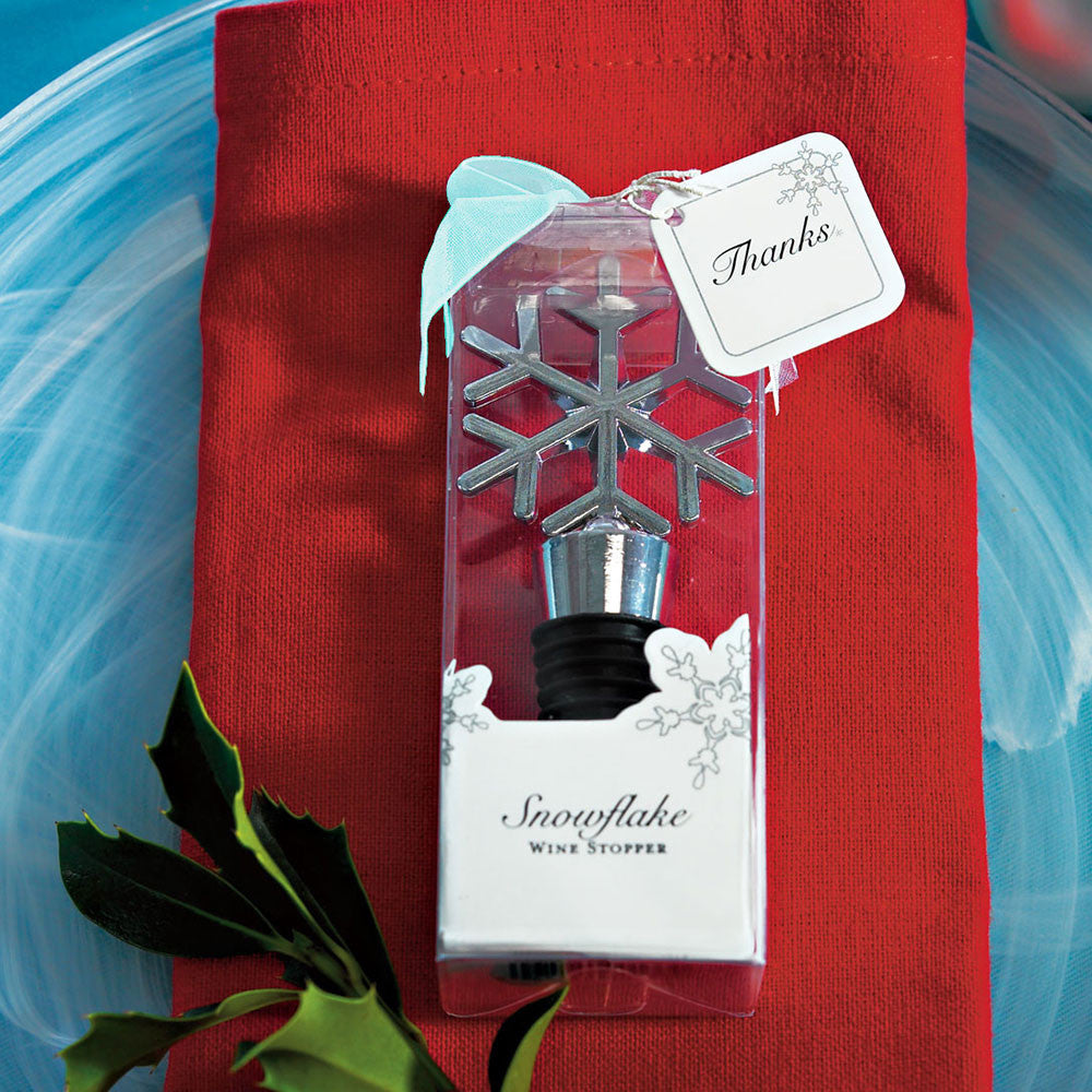 SNOWFLAKE SHAPED WINE STOPPER - AyaZay Wedding Shoppe
