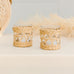 WOVEN STRAW & GLASS VOTIVE CANDLE HOLDER - NATURAL (SET OF 4)